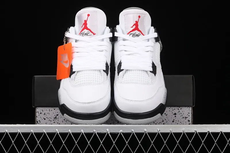 All categories Air Jordan Jordan series basketball shoes Air Jordan 4 pure original Air Jordan 4 White Cement AJ4 Joe 4 white cement white gray 840606-192